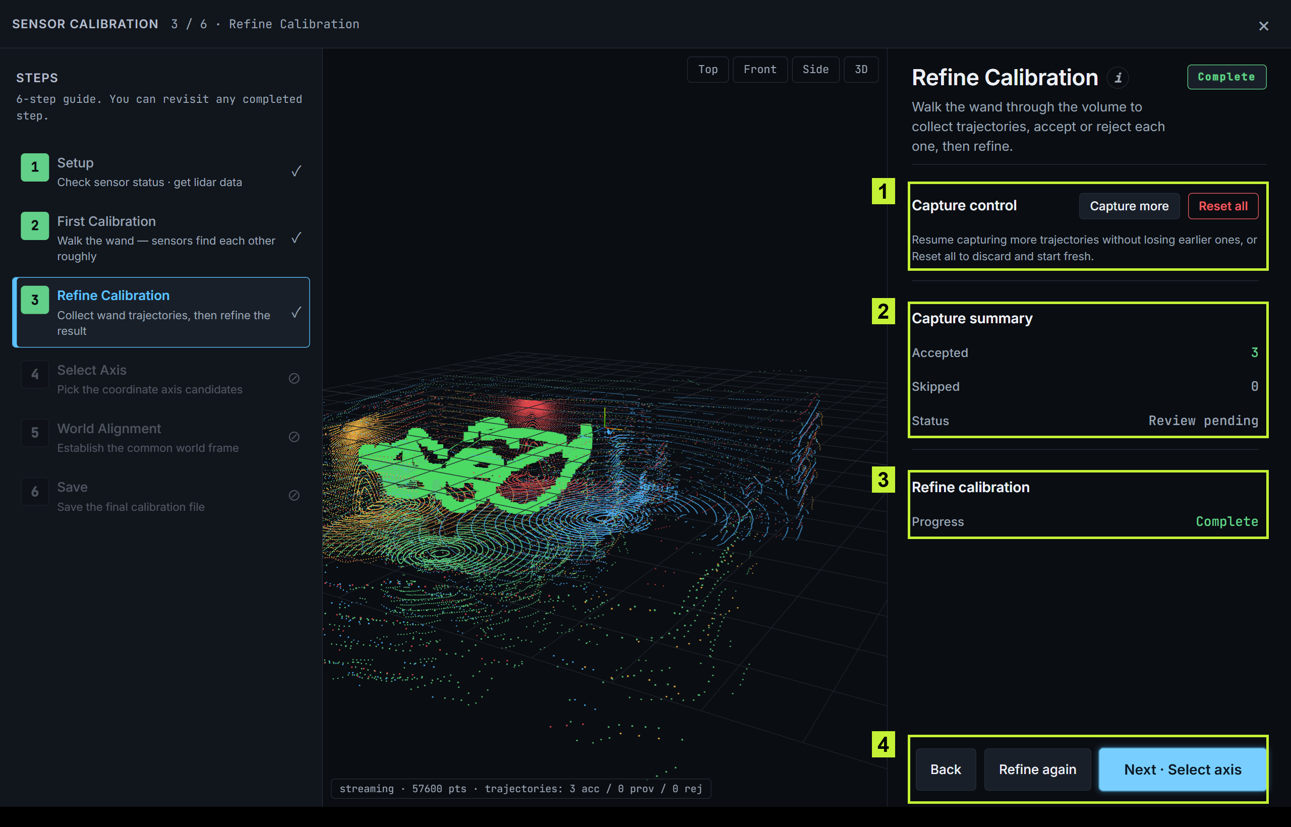 Refine calibration 완료